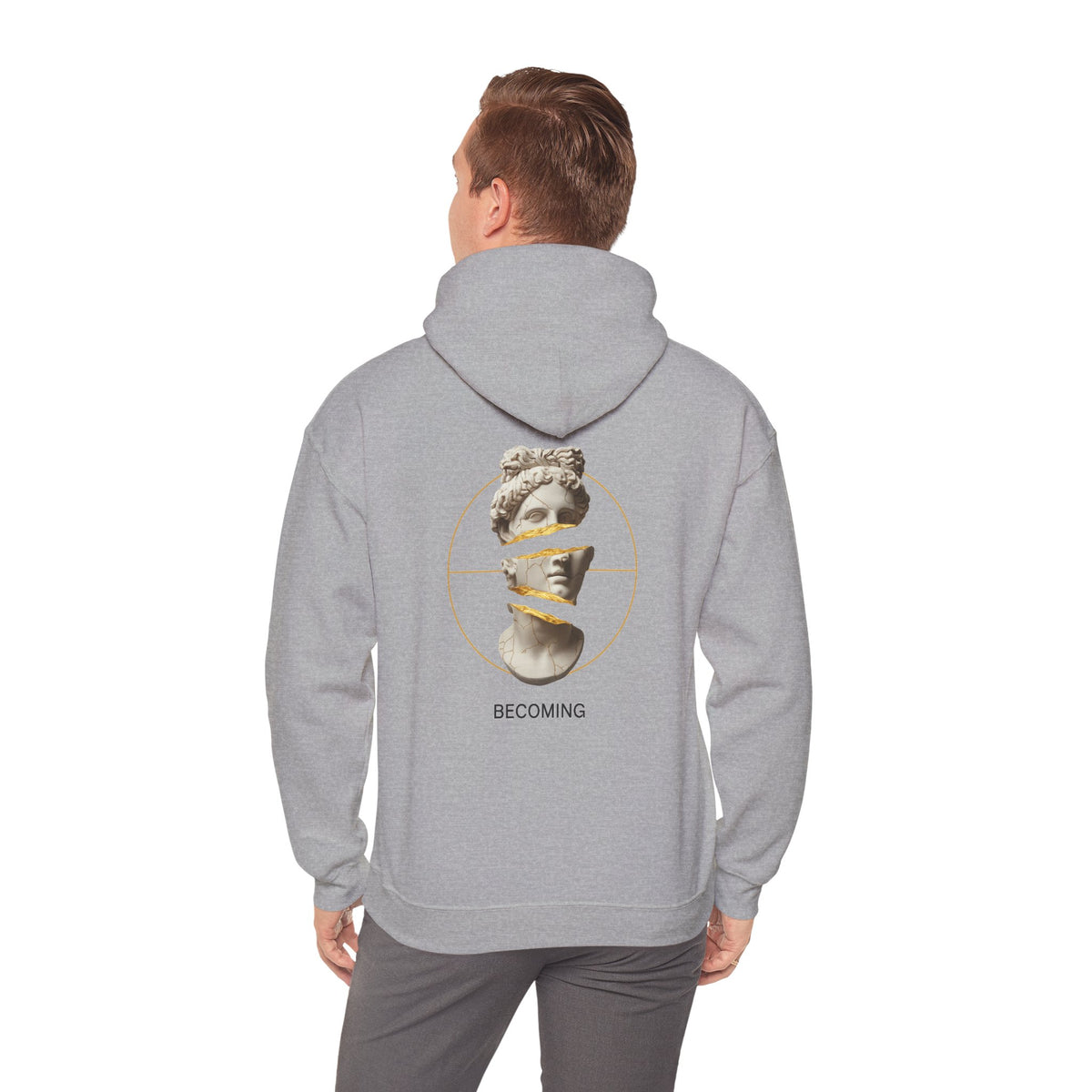 Marble Statue Hoodie — Unfinished Sculpture Art Sweatshirt