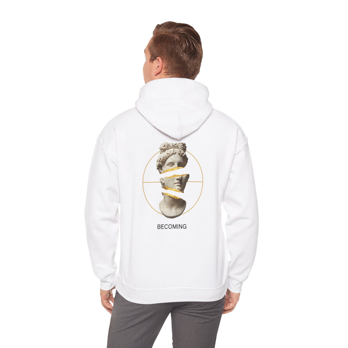 Marble Statue Hoodie — Unfinished Sculpture Art Sweatshirt