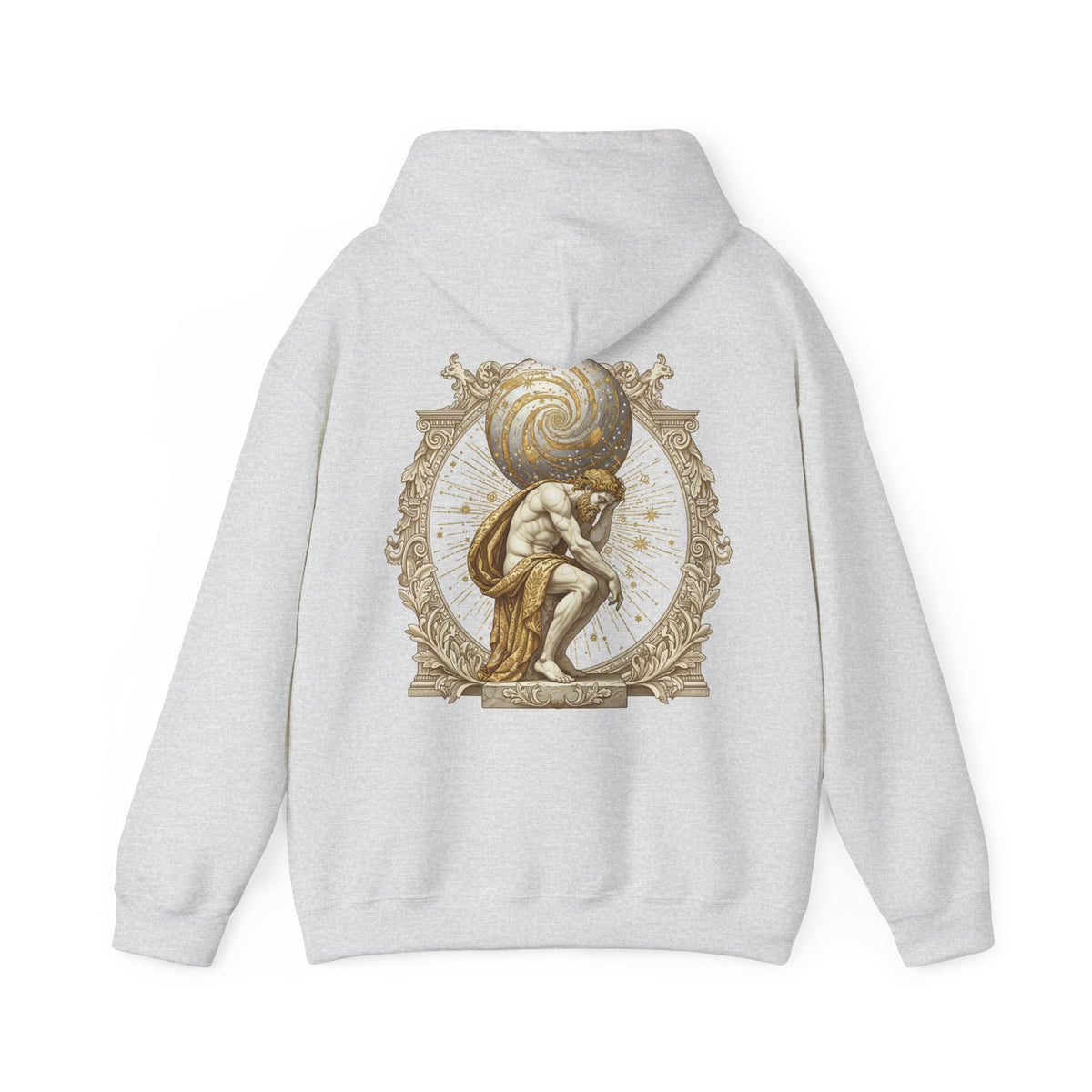 Atlas Hoodie — Greek Titan Mythology Statue Back Print