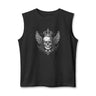 Skull & Crown Winged Graphic Muscle Tank — Edgy Rocker Tank Top