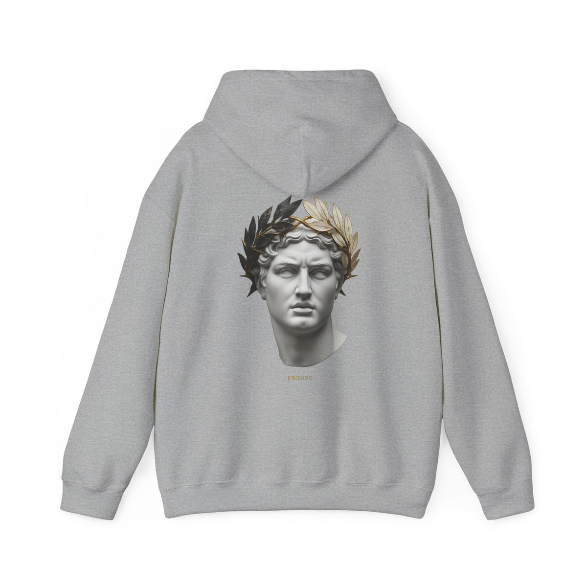 Roman Bust Hoodie — Laurel Crown Classical Statue Print