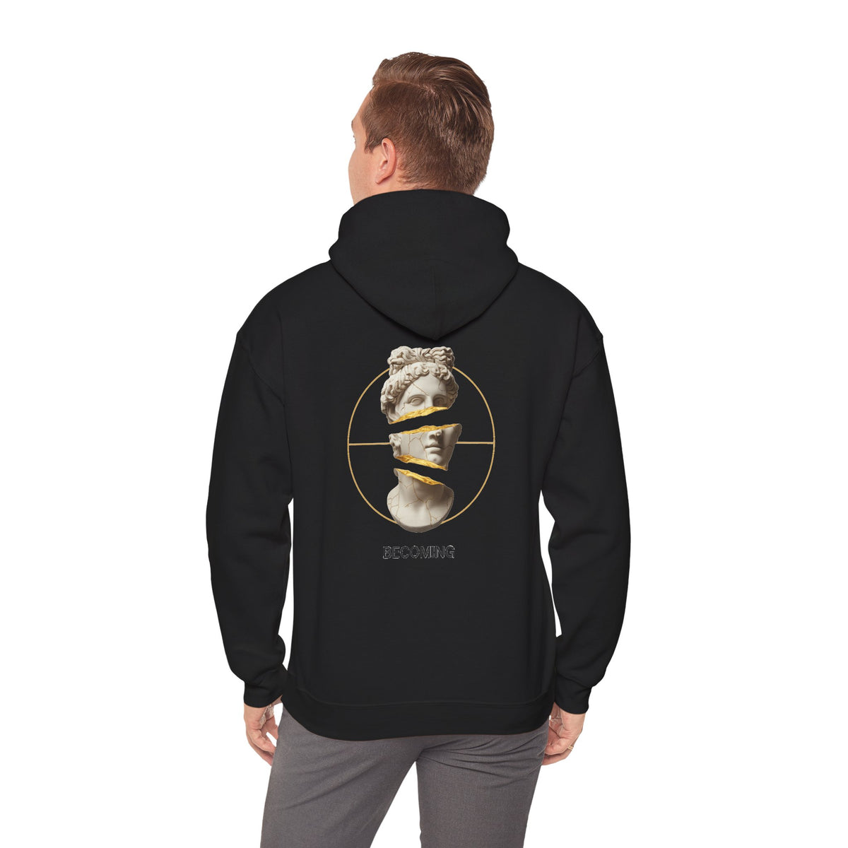 Marble Statue Hoodie — Unfinished Sculpture Art Sweatshirt