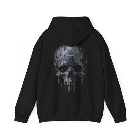 Skull and Cross Hoodie — Gothic Grunge Back Print Sweatshirt