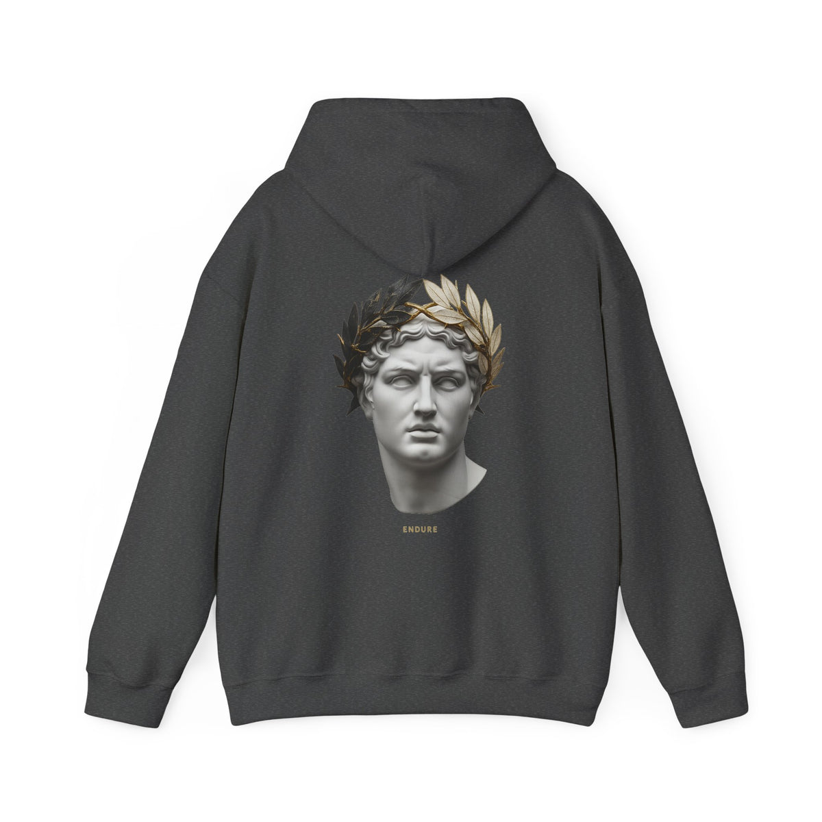 Roman Bust Hoodie — Laurel Crown Classical Statue Print