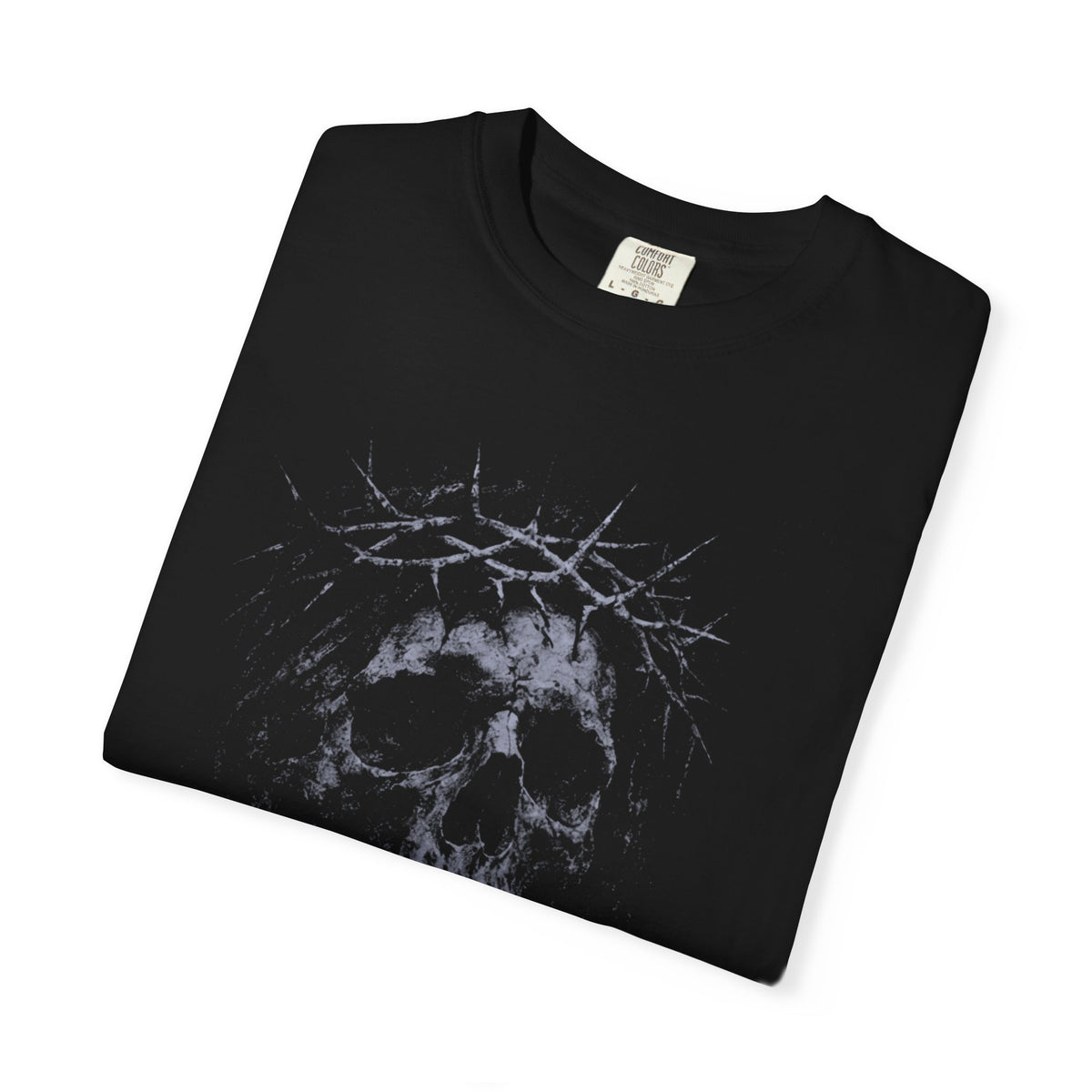 Crown of Thorns Skull Tee — Memento Mori Gothic Graphic Shirt