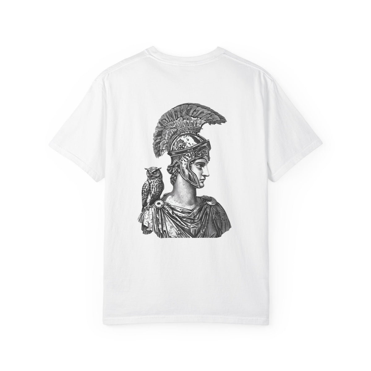 Athena Vintage Helmet T-Shirt — Classical Goddess Illustration Tee