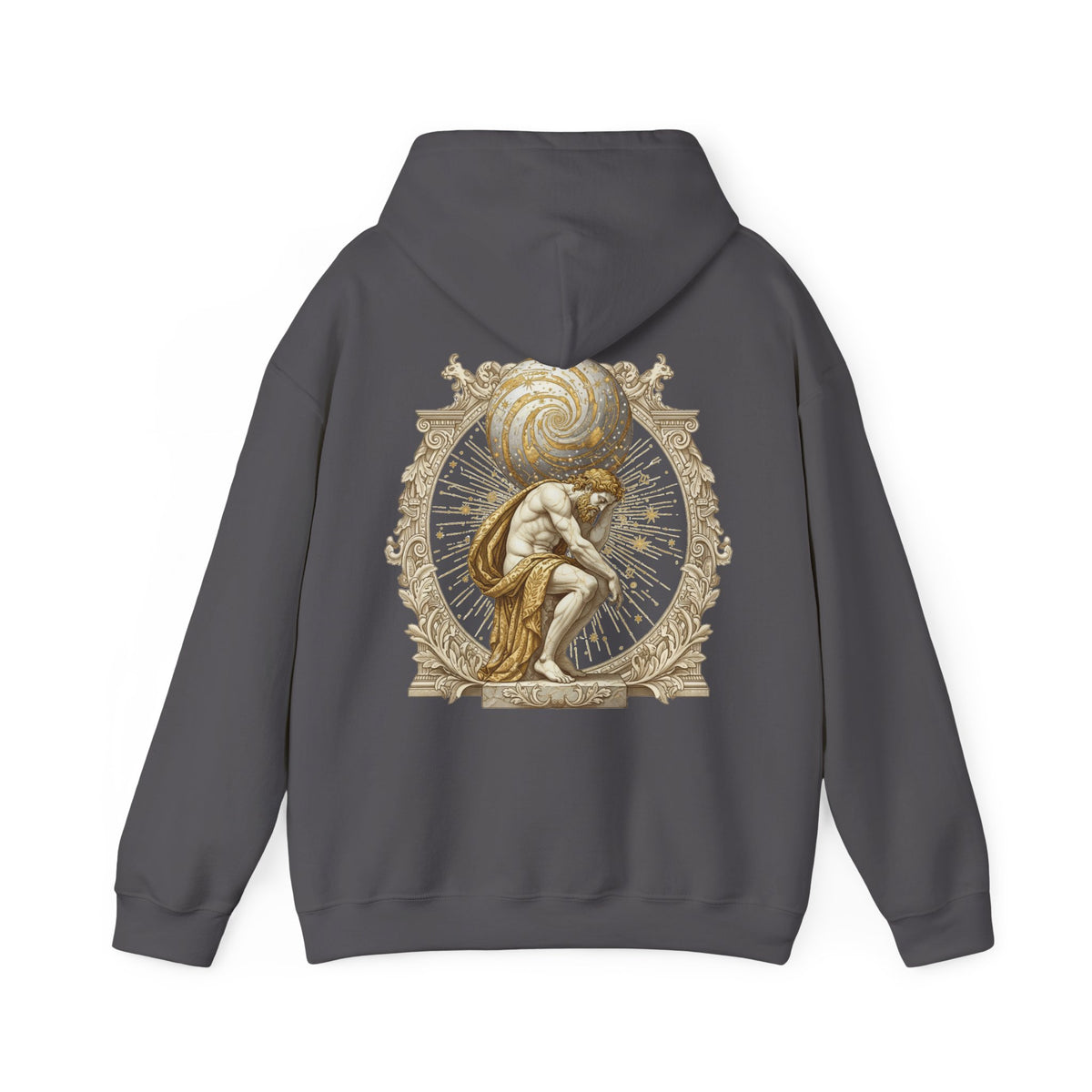 Atlas Hoodie — Greek Titan Mythology Statue Back Print