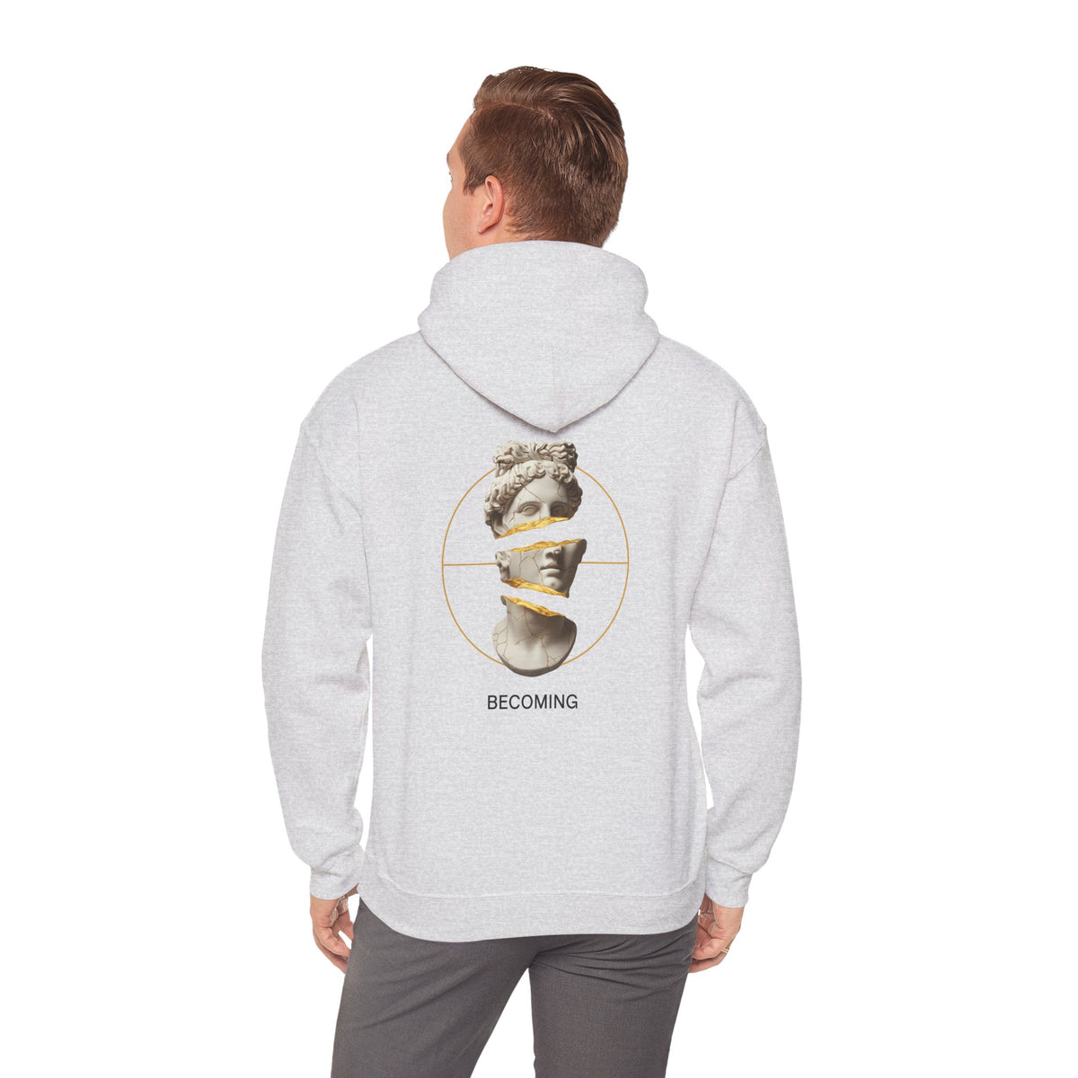 Marble Statue Hoodie — Unfinished Sculpture Art Sweatshirt