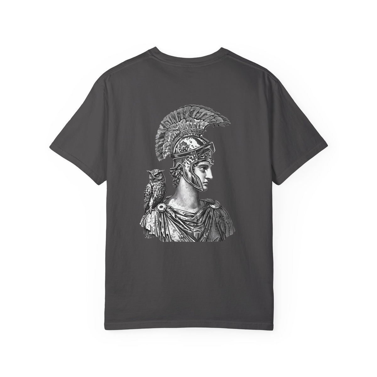 Athena Vintage Helmet T-Shirt — Classical Goddess Illustration Tee