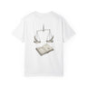 Libra Zodiac Tee — Scales and Book Astrology Graphic Shirt