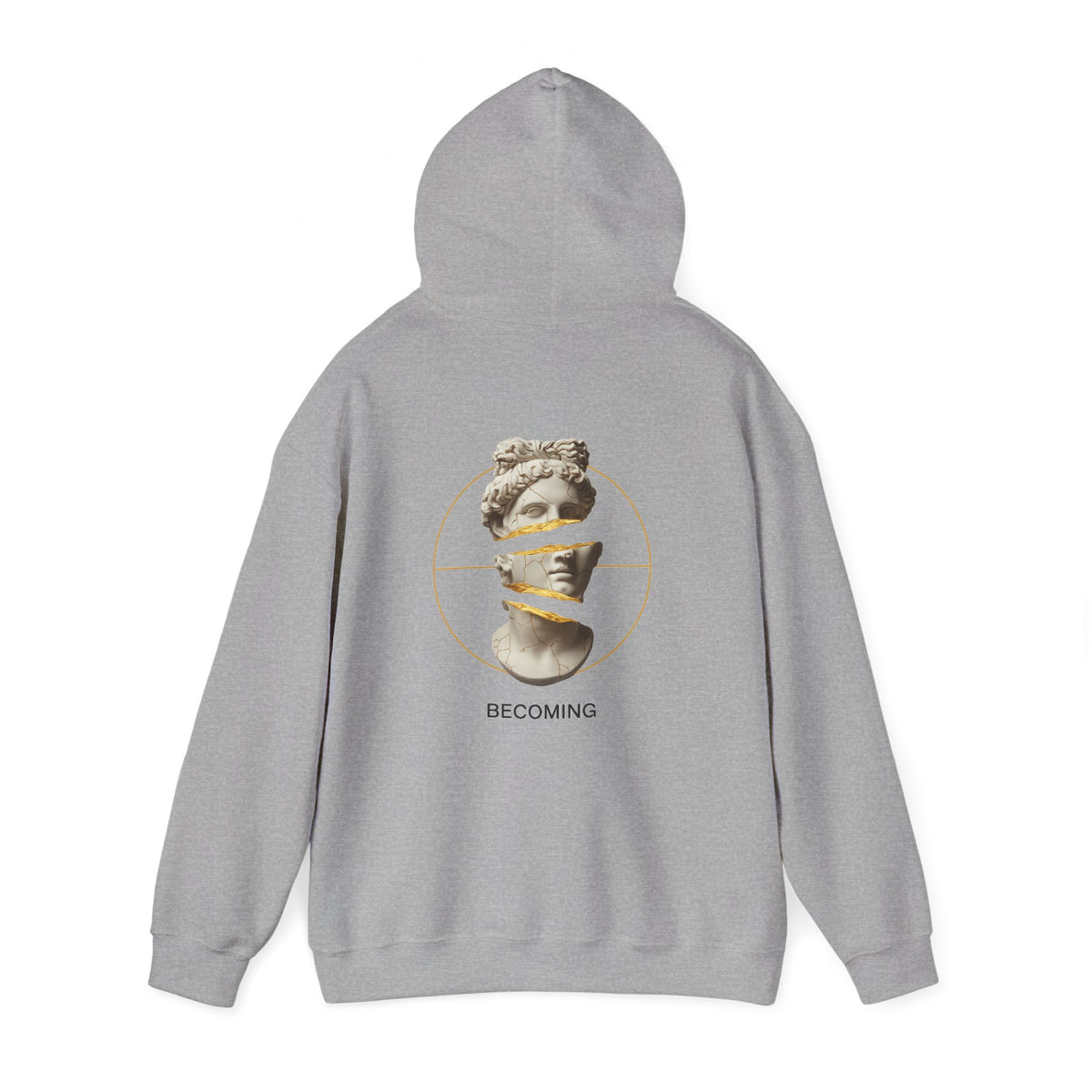 Marble Statue Hoodie — Unfinished Sculpture Art Sweatshirt