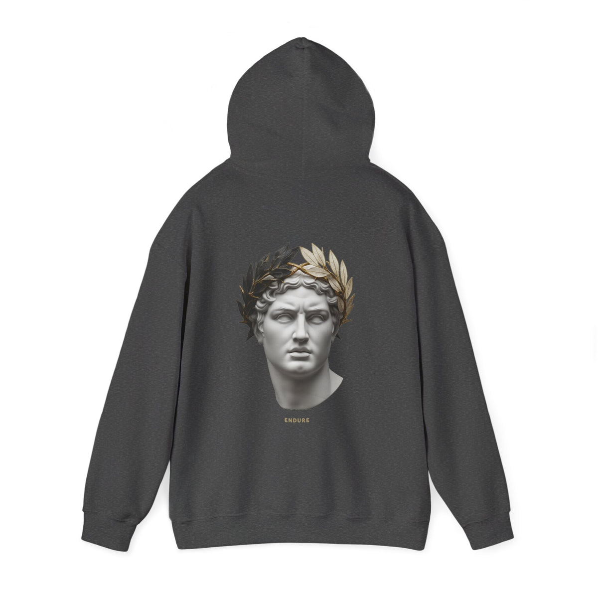 Roman Bust Hoodie — Laurel Crown Classical Statue Print