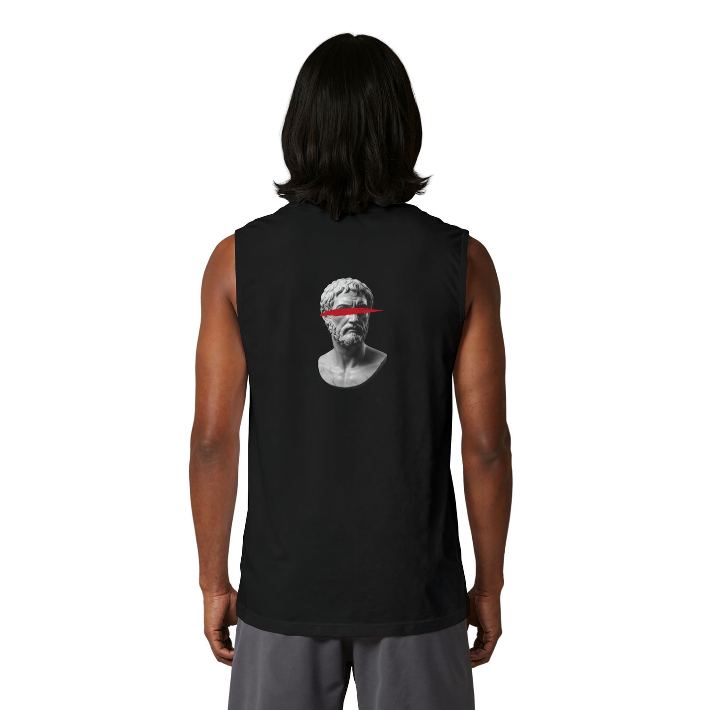 Greek Bust Tank — Red Stripe