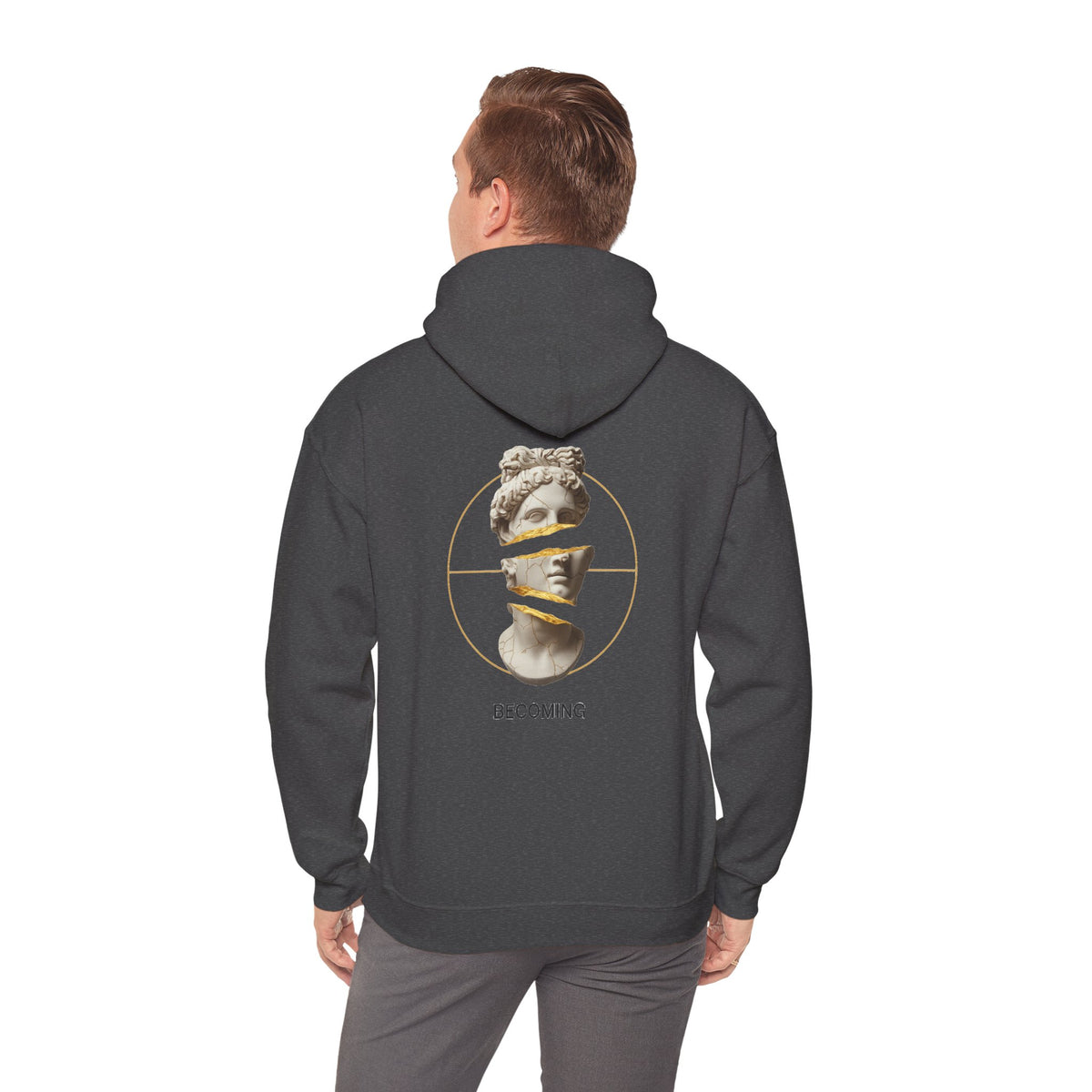 Marble Statue Hoodie — Unfinished Sculpture Art Sweatshirt