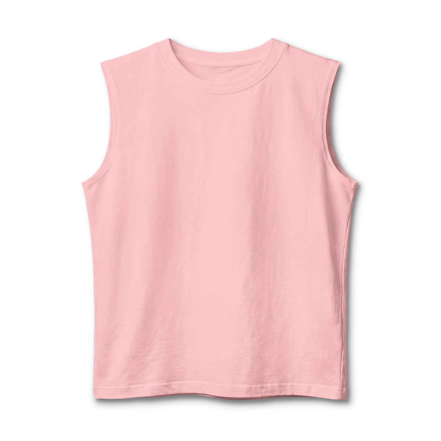 Distressed skull crowned with roses printed on the back of a ring-spun cotton tank top