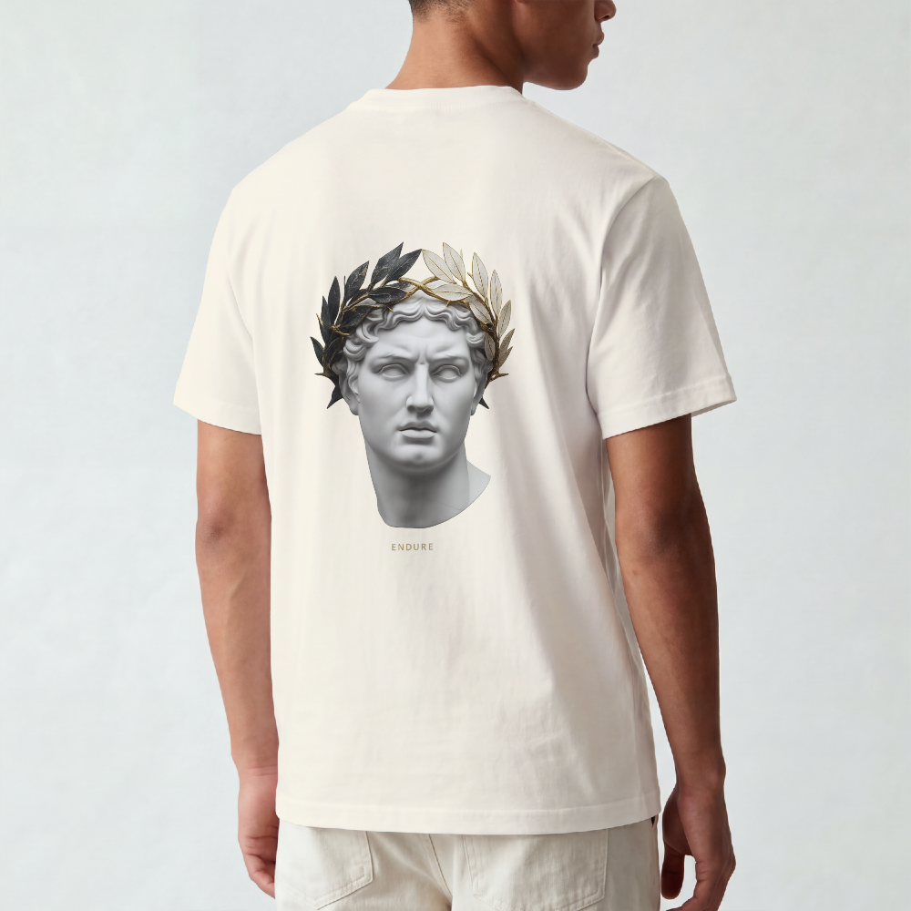 Roman Bust Tee — MMXXII Laurel Back Print