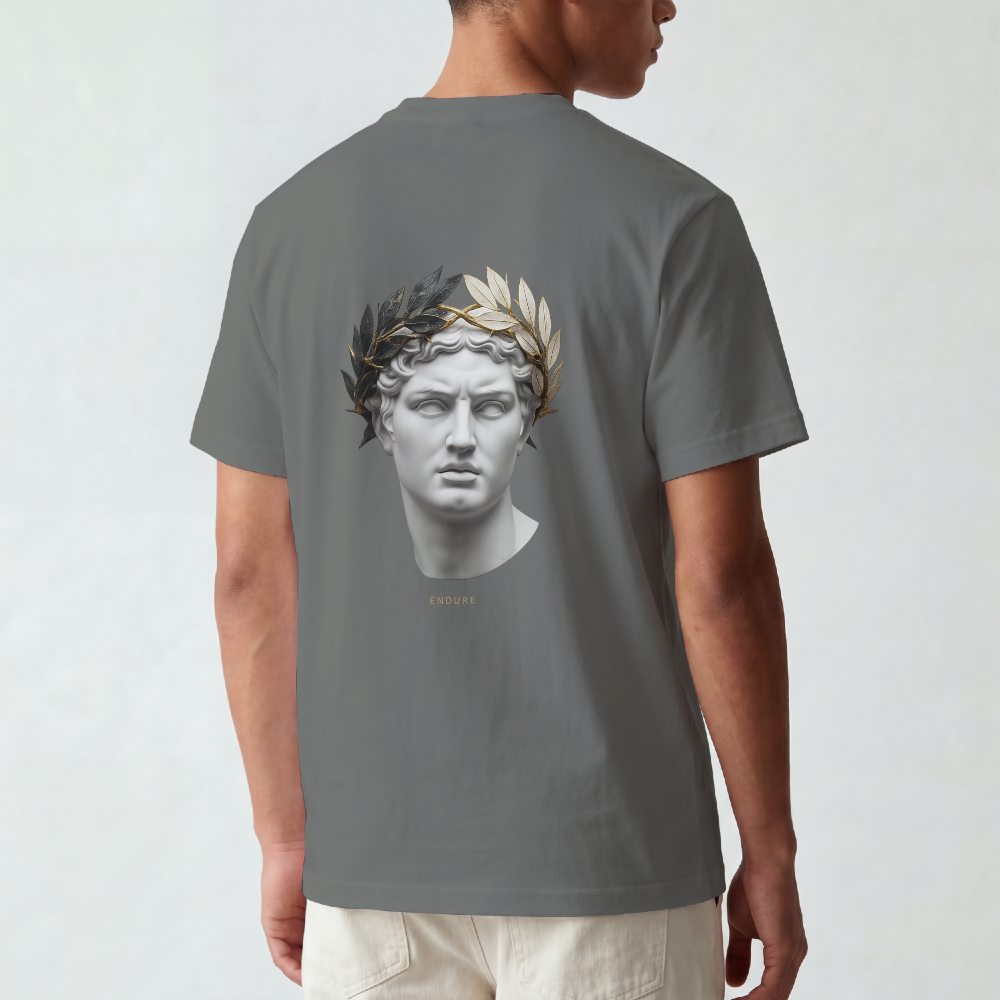 Roman Bust Tee — MMXXII Laurel Back Print