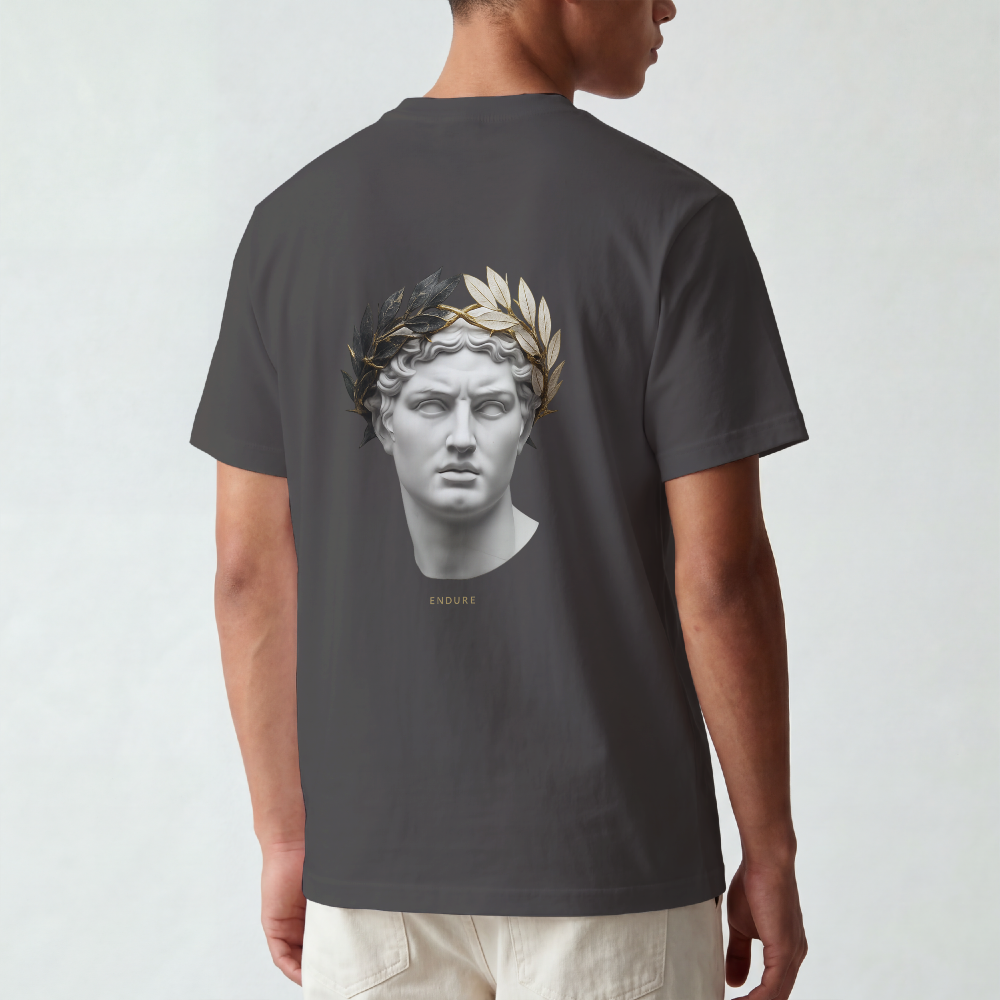 Roman Bust Tee — MMXXII Laurel Back Print
