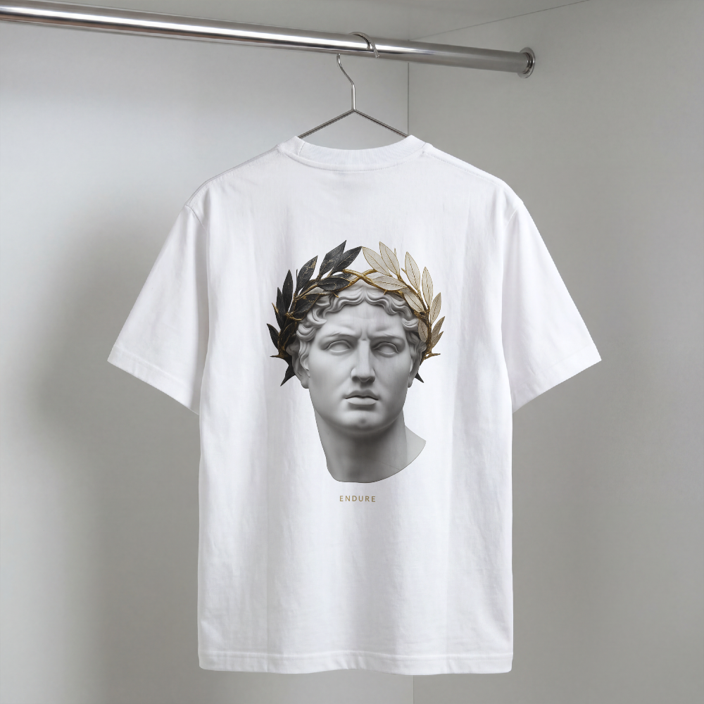 Roman Bust Tee — MMXXII Laurel Back Print