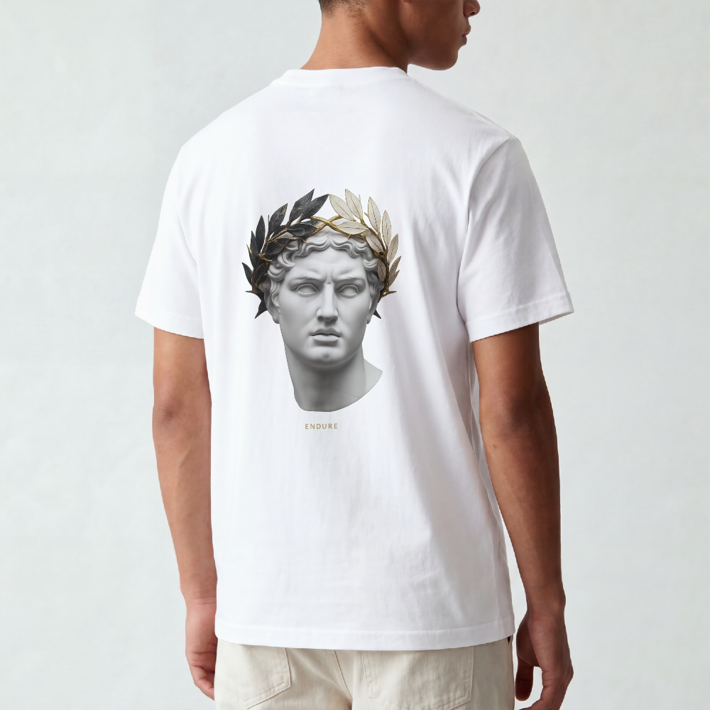 Roman Bust Tee — MMXXII Laurel Back Print
