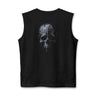 Skull Drip Muscle Tank — Gothic Grunge Back Print Sleeveless