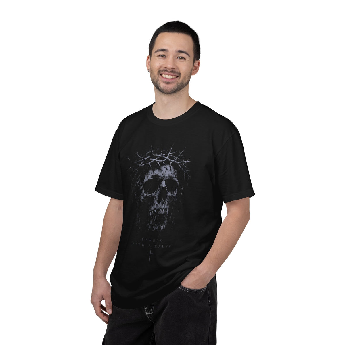 Crown of Thorns Skull Tee — Memento Mori Gothic Graphic Shirt