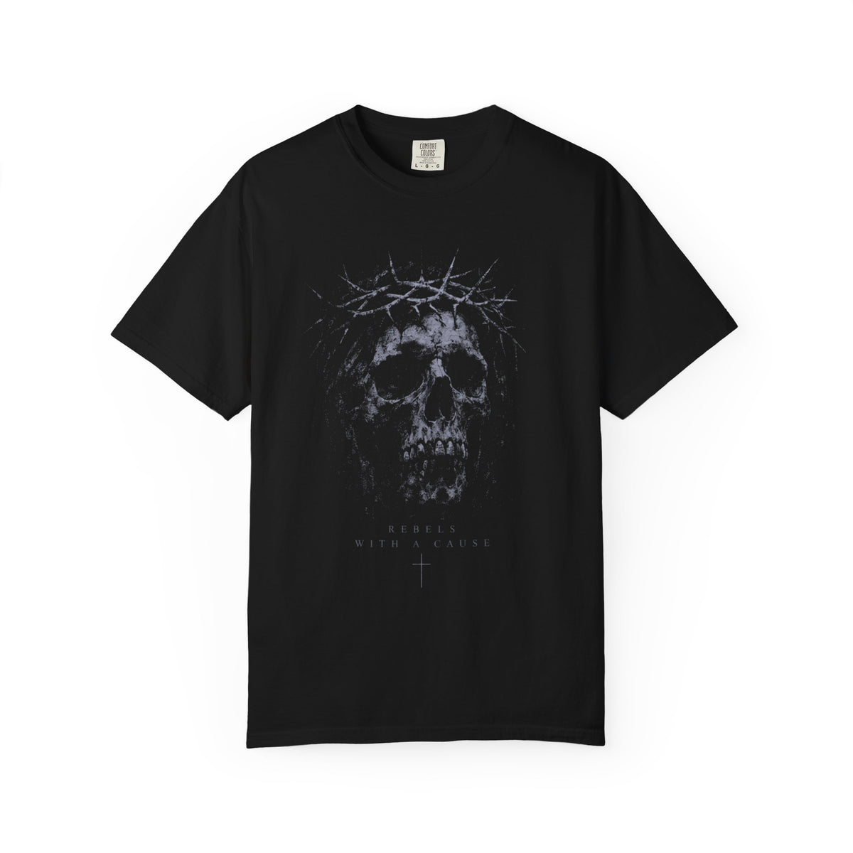 Crown of Thorns Skull Tee — Memento Mori Gothic Graphic Shirt