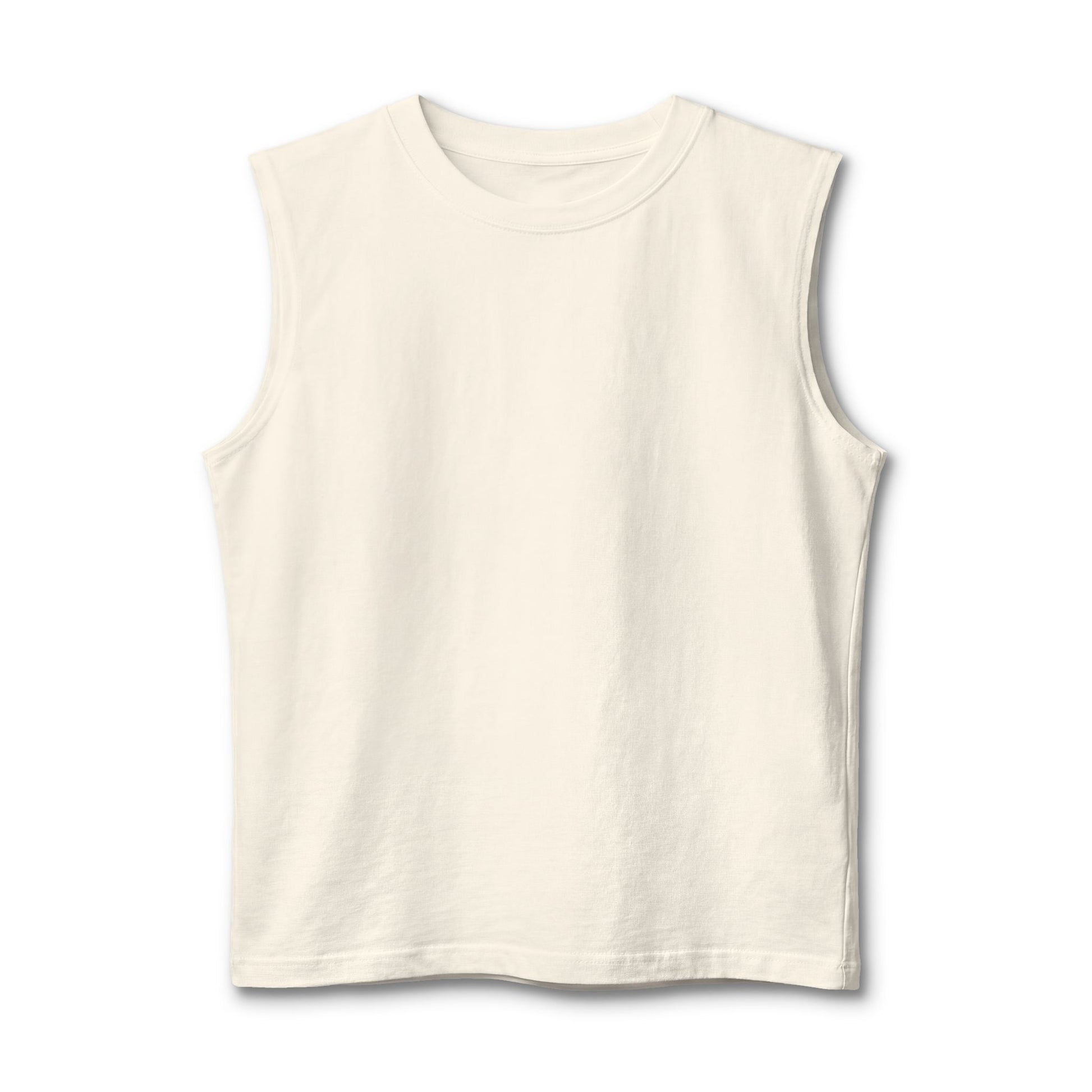 Distressed skull crowned with roses printed on the back of a ring-spun cotton tank top
