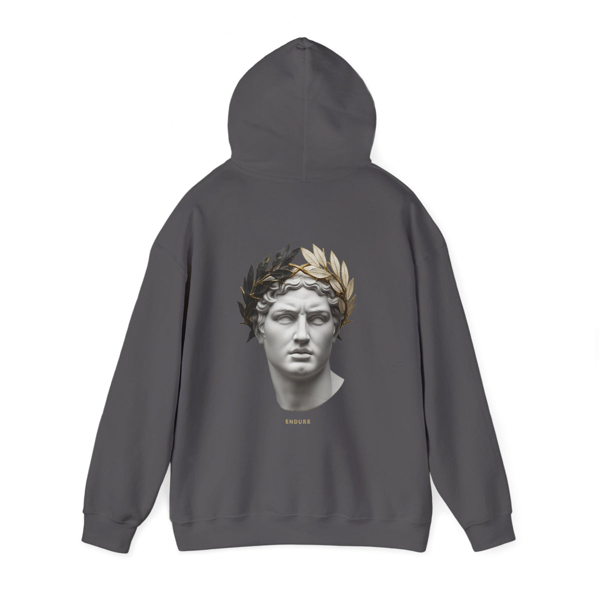 Roman Bust Hoodie — Laurel Crown Classical Statue Print