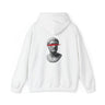 Greek Bust Hoodie — Red Slash Classical Statue Streetwear