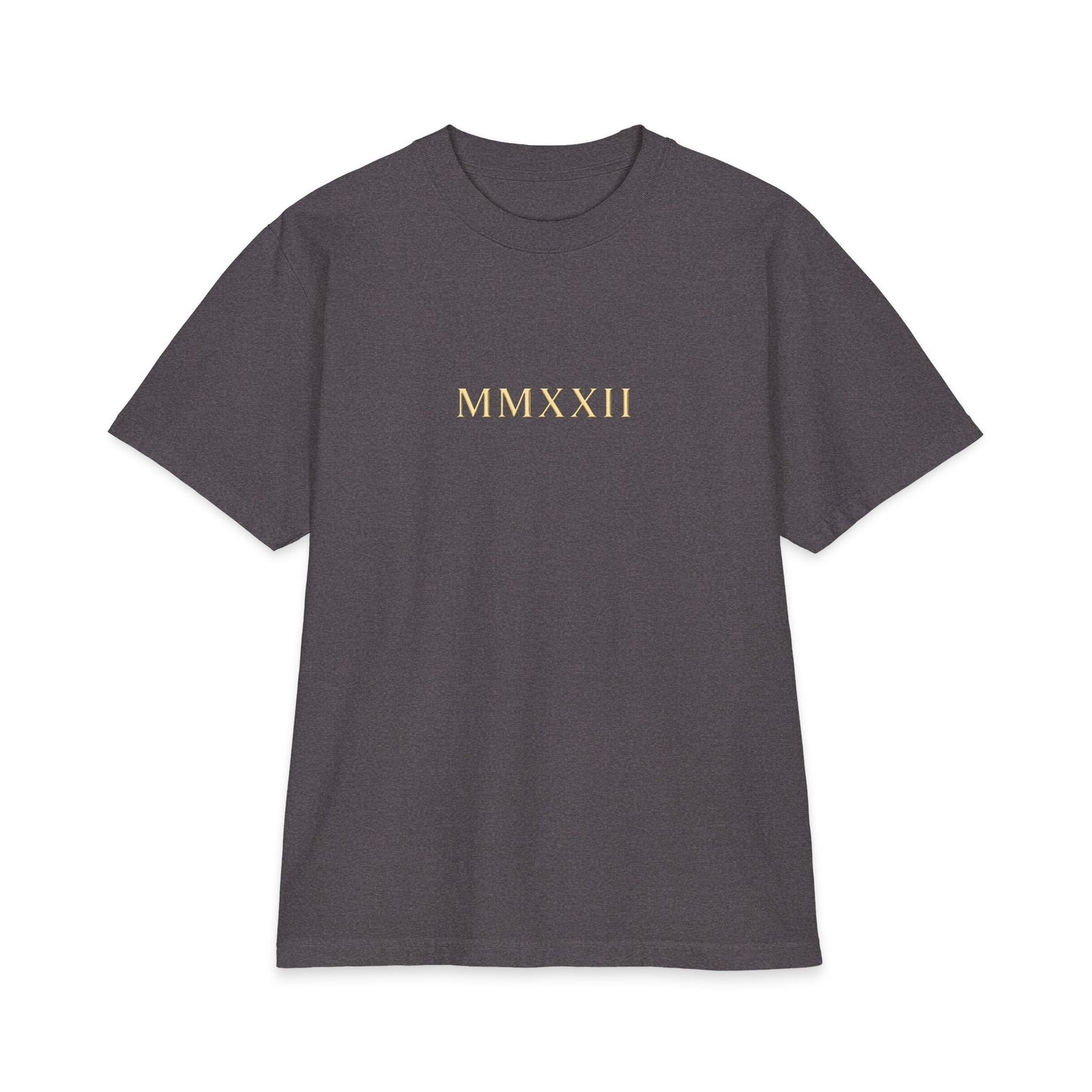 Classical figure bearing a globe printed on the back of a heavyweight oversized cotton tee