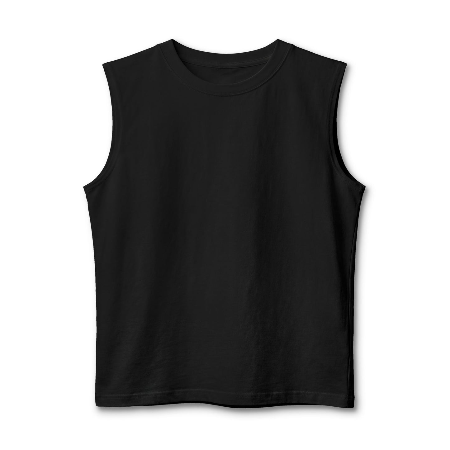 Distressed skull crowned with roses printed on the back of a ring-spun cotton tank top