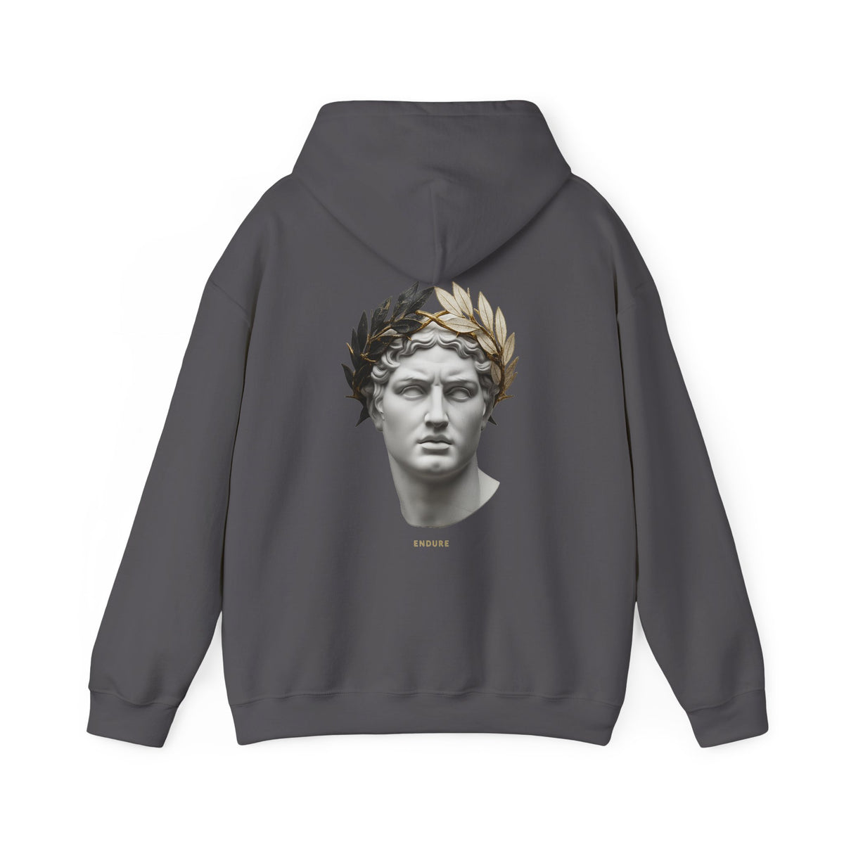 Roman Bust Hoodie — Laurel Crown Classical Statue Print