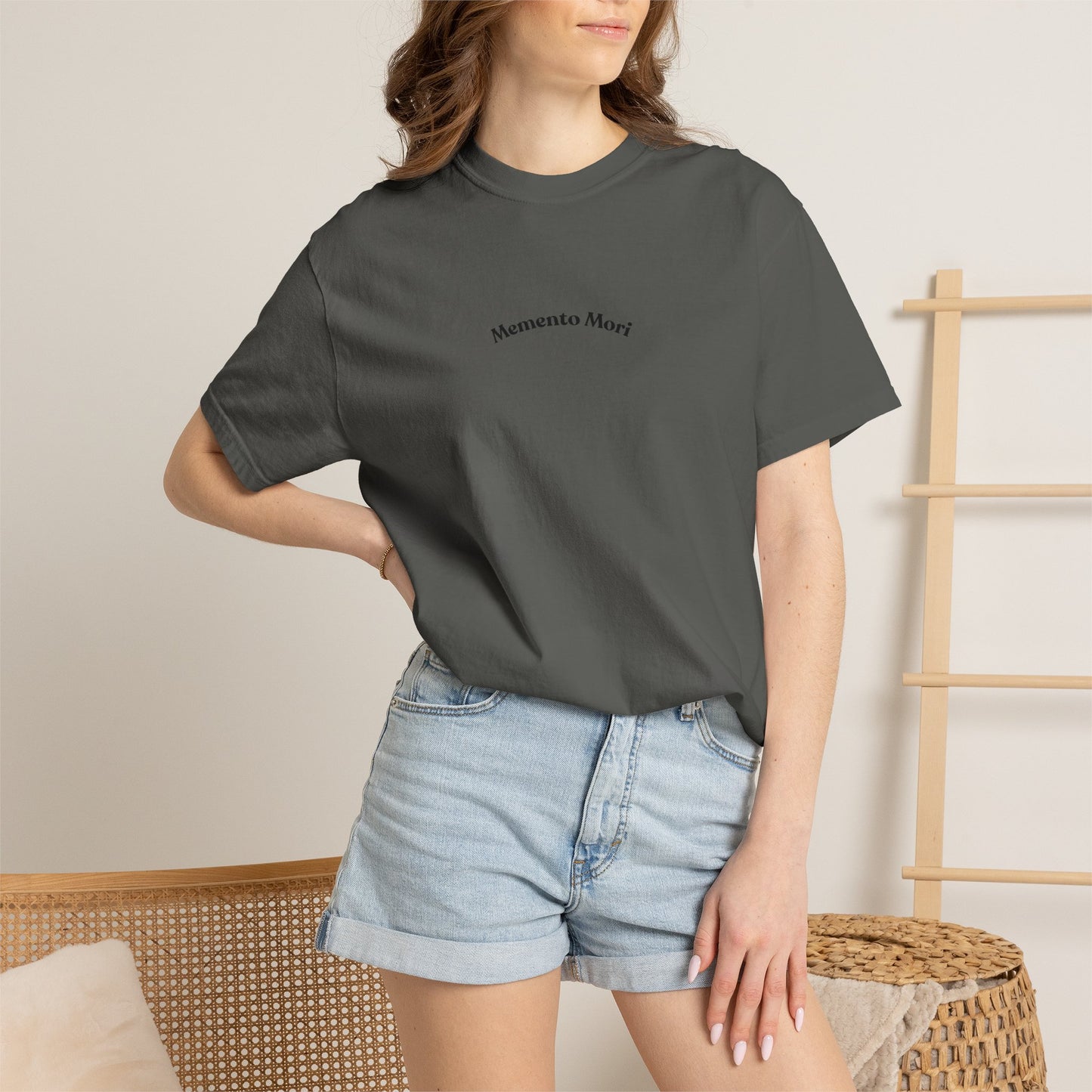 Memento Mori Tee — Skull & Roses Back Print