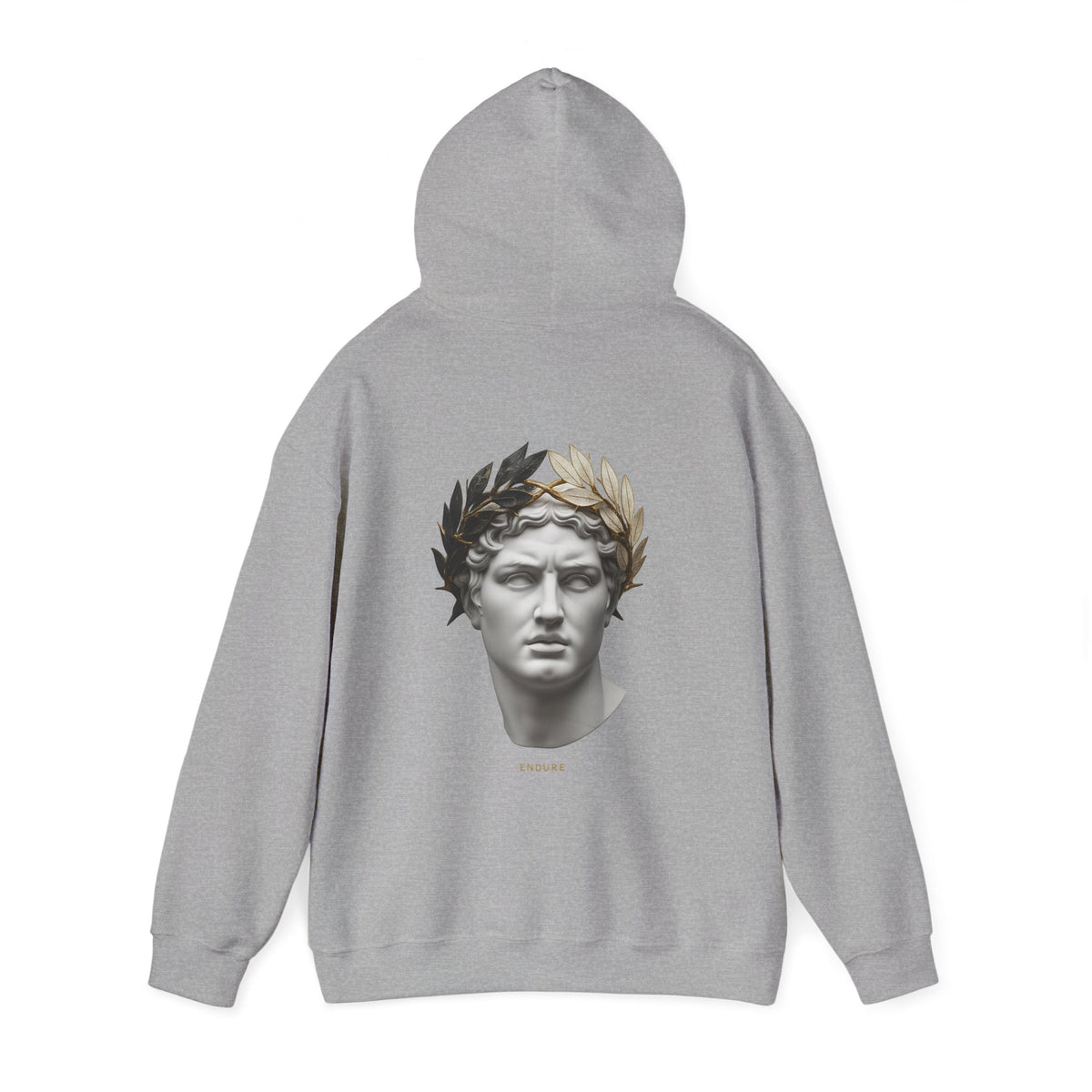 Roman Bust Hoodie — Laurel Crown Classical Statue Print