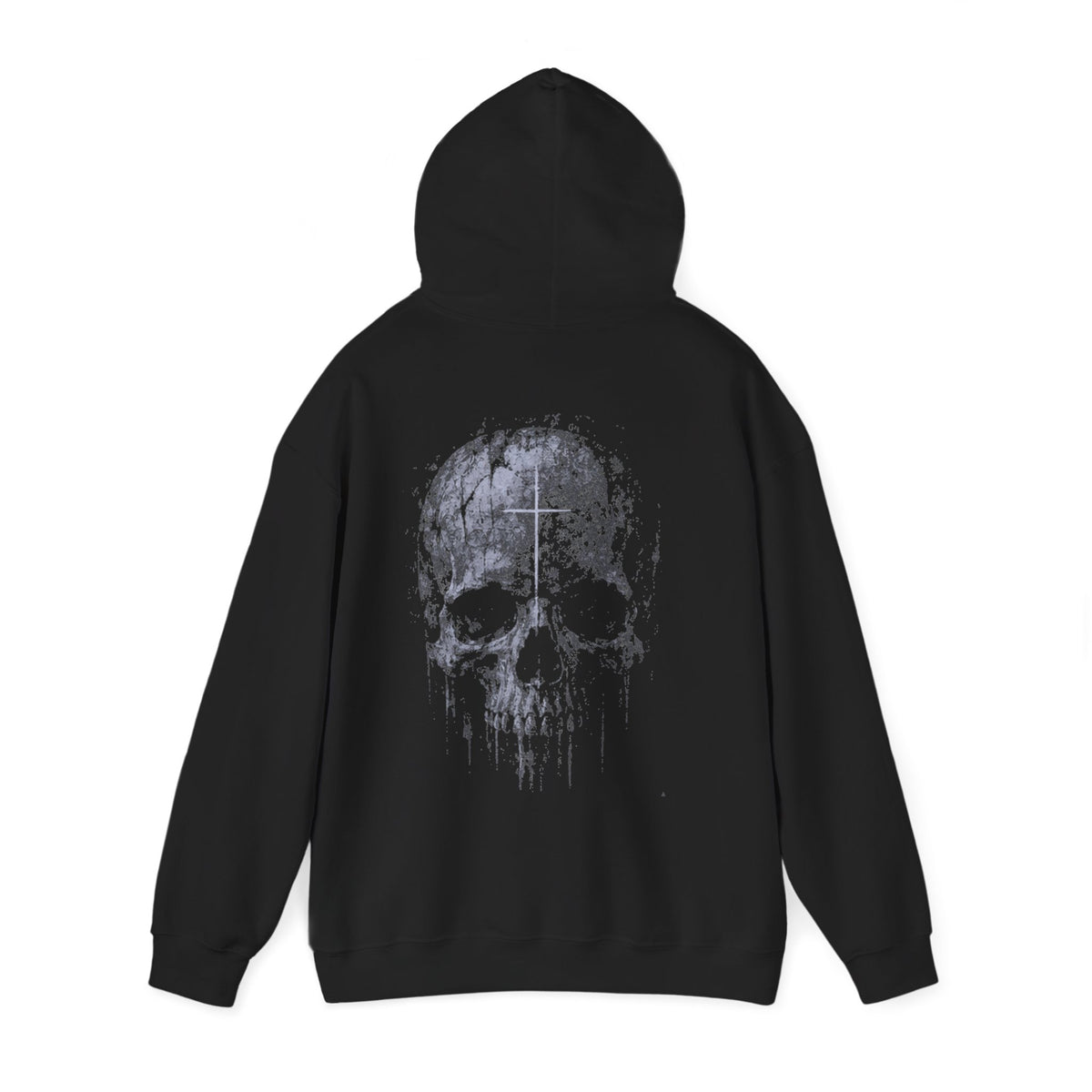 Skull and Cross Hoodie — Gothic Grunge Back Print Sweatshirt