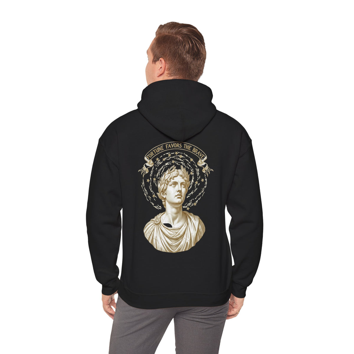 Apollo Hoodie — Greek God Statue Mythology Back Print
