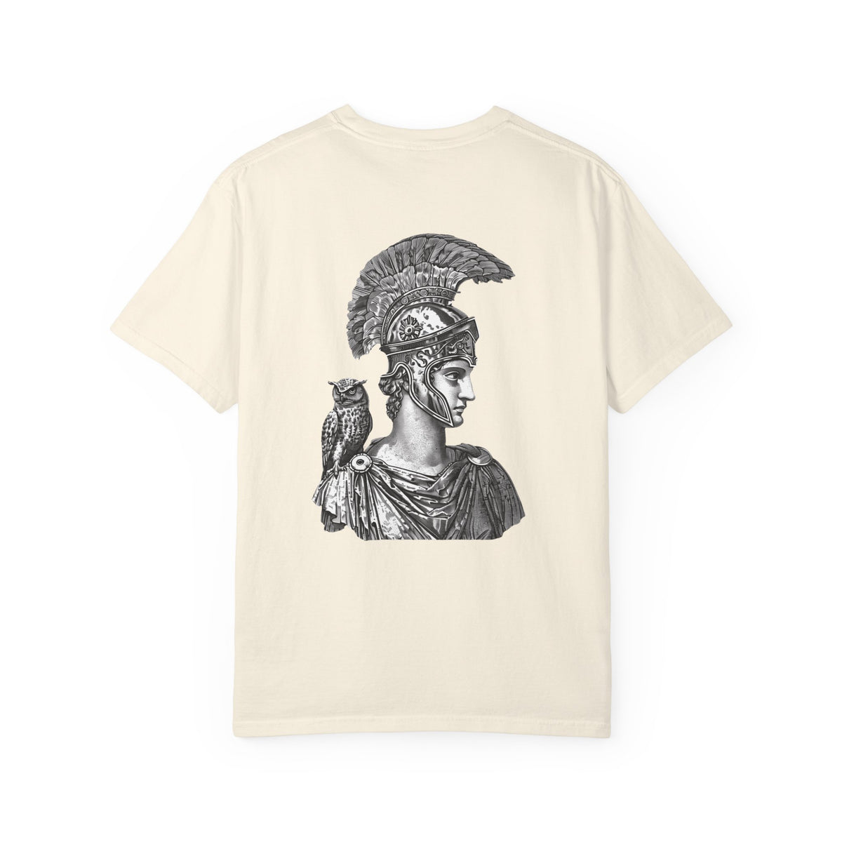 Athena Vintage Helmet T-Shirt — Classical Goddess Illustration Tee