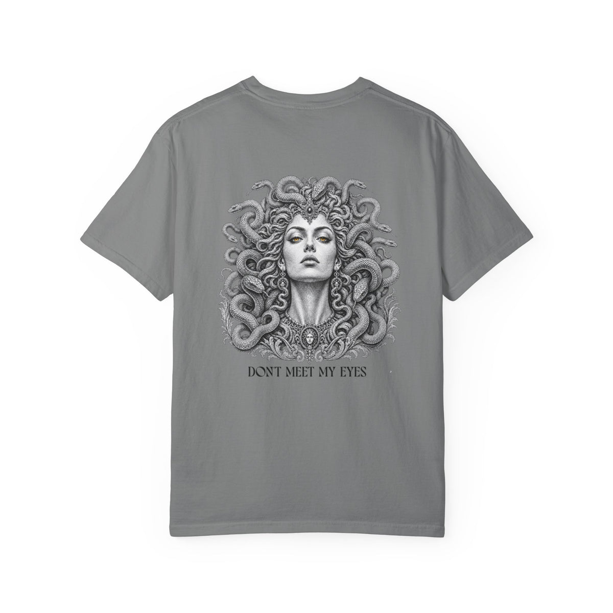 Medusa Tee — Greek Mythology Gorgon Back Print Graphic Shirt
