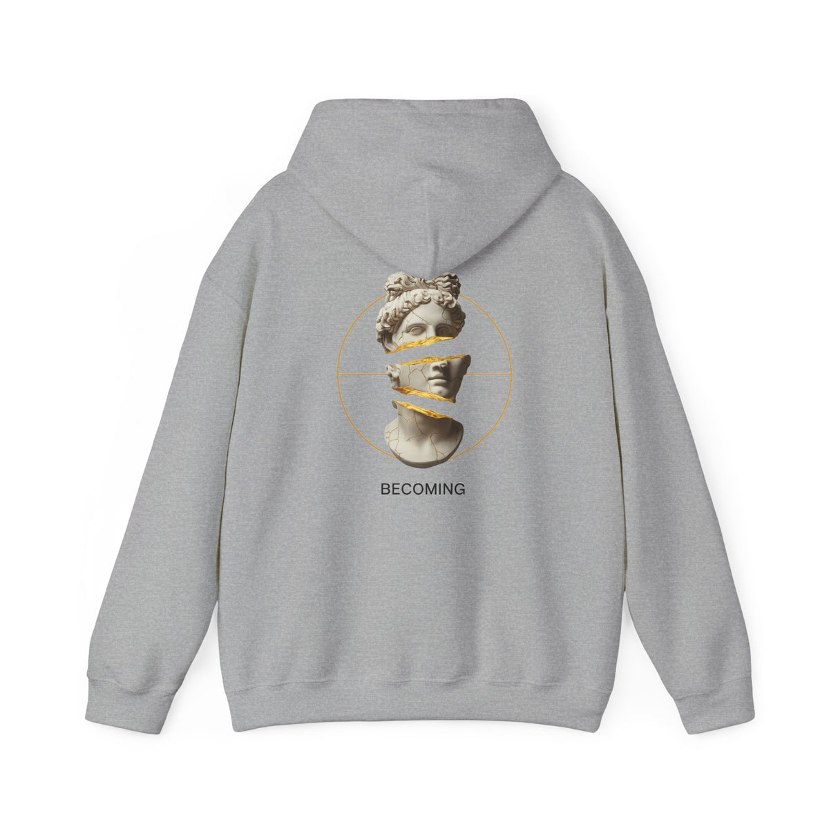 Marble Statue Hoodie — Unfinished Sculpture Art Sweatshirt