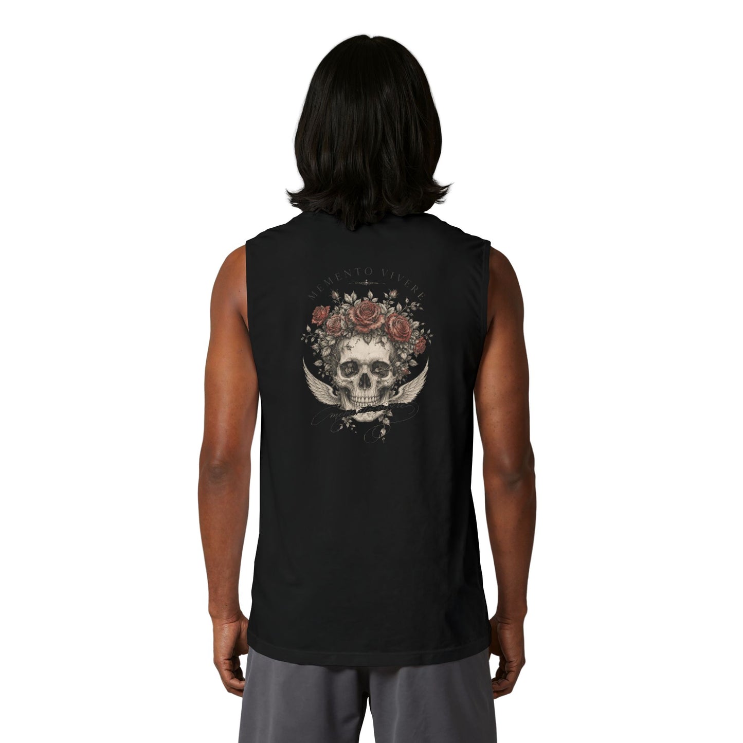 Skull & Rose Tank — Floral Back Print