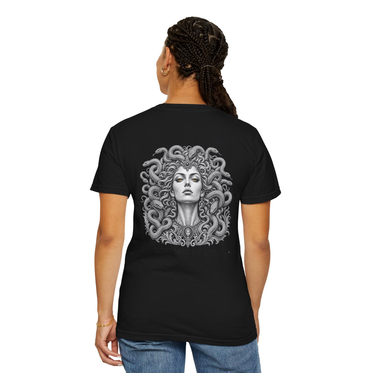Medusa Tee — Greek Mythology Gorgon Back Print Graphic Shirt