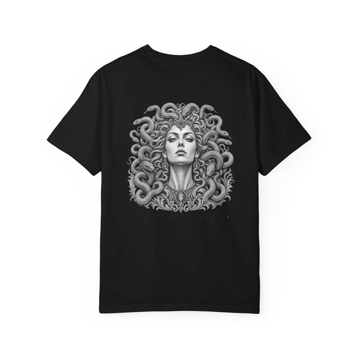 Medusa Tee — Greek Mythology Gorgon Back Print Graphic Shirt