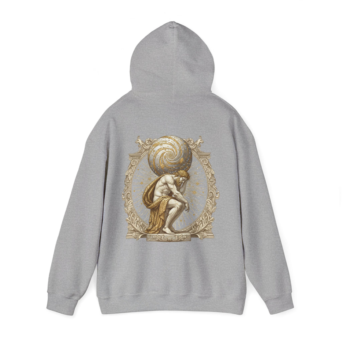 Atlas Hoodie — Greek Titan Mythology Statue Back Print