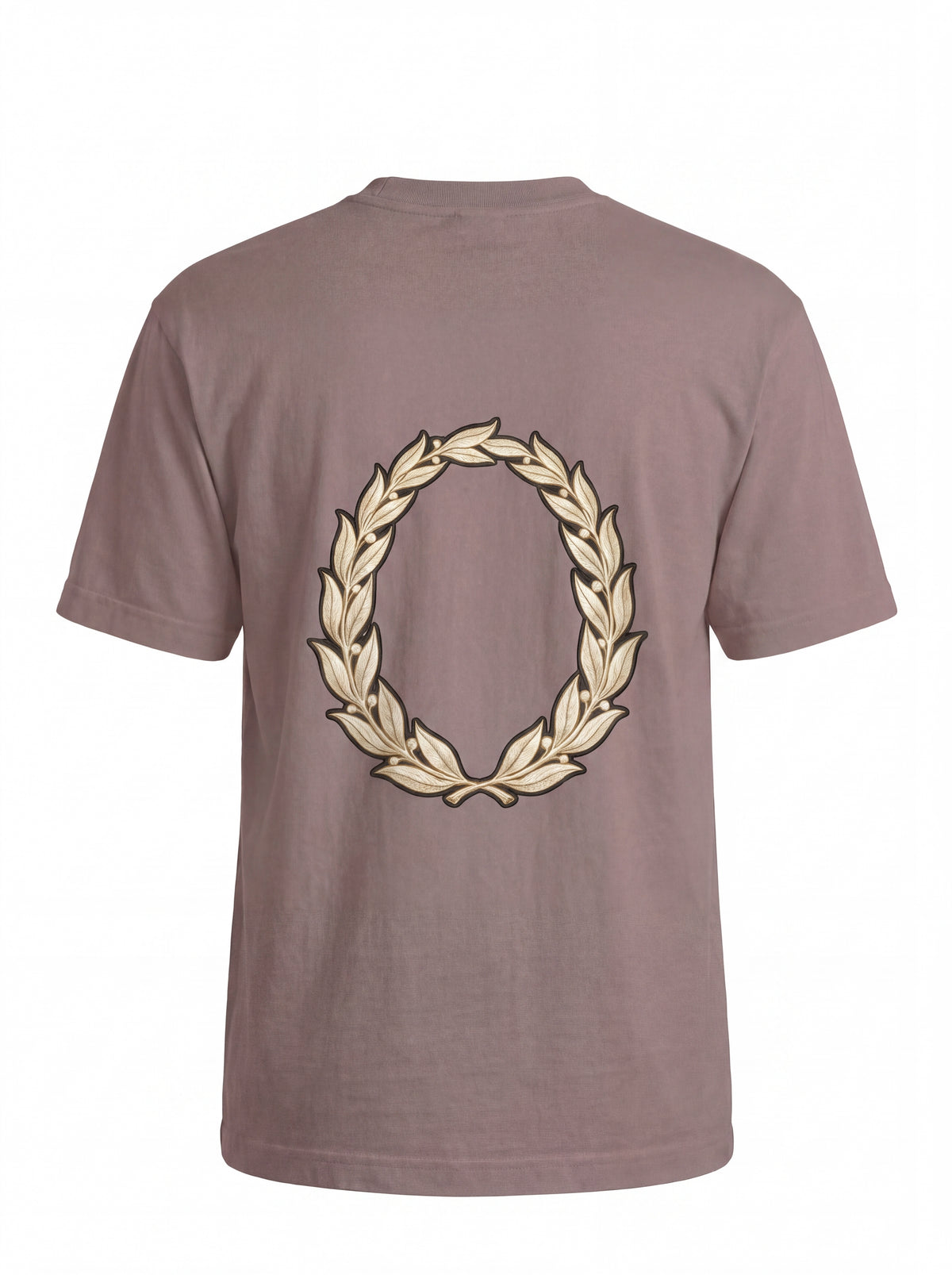 Unisex Heavyweight 6.1 oz Cotton Boxy Fit T-Shirt featuring roman bust gold laurel wreath Graphic - 3D Ghost Mannequin Back Print View