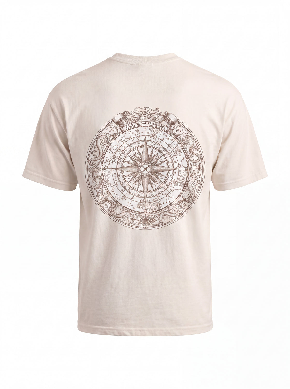 Compass Rose Tee — Vintage Nautical Map Back Print Shirt
