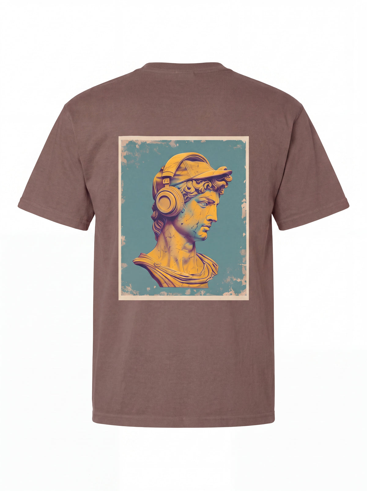 Vintage Statue with Headphones T-Shirt