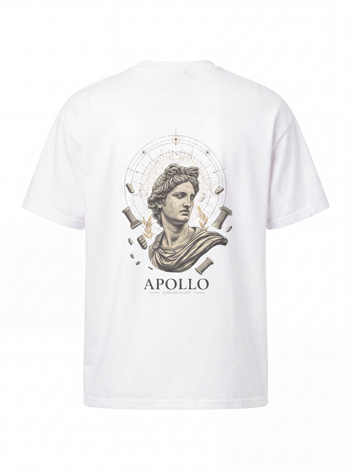 Apollo Tee — Greek God Statue Mythology Back Print Shirt