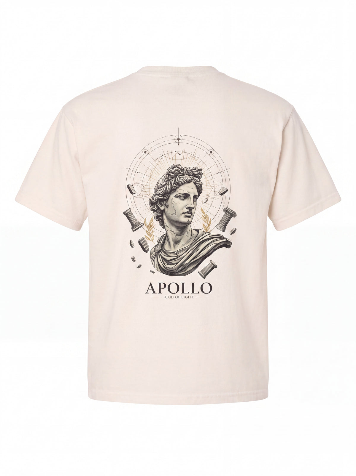 Apollo Tee — Greek God Statue Mythology Back Print Shirt