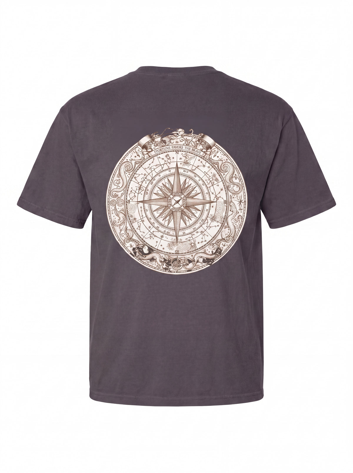 Compass Rose Tee — Vintage Nautical Map Back Print Shirt